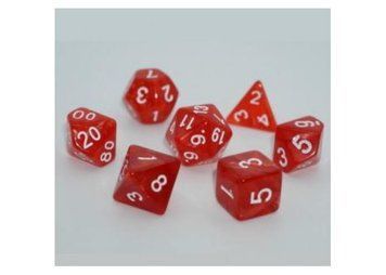 Набір кубиків - Pearl 7 Dice Set - Red (7 шт.), Червоний