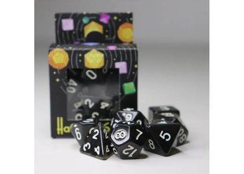 Набір кубиків - Transparent 7 Dice Set - Black (7 шт.), Черный