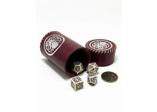 Чаша для кубиків Ктулху (бургунді) (Dice cup Cthulhu burgundy)