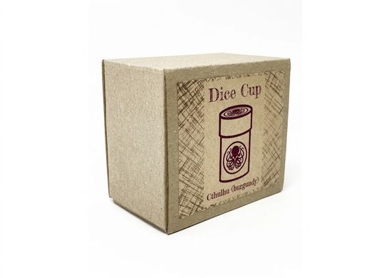 Чаша для кубиків Ктулху (бургунді) (Dice cup Cthulhu burgundy)