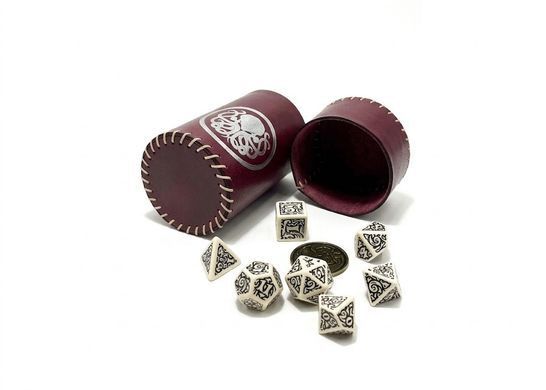 Чаша для кубиків Ктулху (бургунді) (Dice cup Cthulhu burgundy)